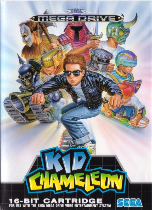 Kid Chameleon box art for Sega Mega Drive